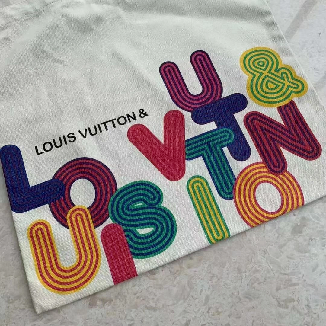 Louis Vuitton & Novelty Canvas Eco Tote Bag